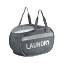 LunaMeet ランドリーバスケット 折りたたみ 破れにくい 70L 横型 洗濯カゴ 洗濯かご 大容量 メッシュ ランドリーバッグ ランドリーボックス 洗濯物入れ 収納 旅行 持ち運び可能 Laundry Basket Hamper
