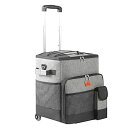 クーラーボックス 大容量 35L 極厚断熱材 ソフトクーラーバッグ 保冷バッグ 折りたたみ式 手持ちと肩掛け 持ち運び便利 キャスター ハンドル付き アウトドア キャンプ レジャー 釣り相応し