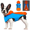 小型犬用 防水レインコート 帽子付き 防風・防雪 軽量で通気性良 反射素材で夜間安全 調節可能
