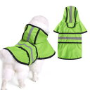Jimjis 犬 レインコート 防水反射性 犬 カッパ 防水 雨具 通気 帽子付 小型犬 中型犬 大型犬 柴犬 耐水性 梅雨対策防雪 防風 着脱簡単 (グリーン...