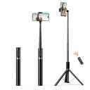 ATUMTEK 自撮り棒 三脚 全高157cmのロングタイプ スマートフォン用 充電式 Bluetoothワイヤレスリモコン付 アルミニウム合金製 頑丈 コンパ...