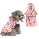 Jimjis 犬 レインコート 防水反射性 犬 カッパ 防水 雨具 通気 帽子付 小型犬 中型犬 大型犬 柴犬 耐水性 梅雨対策防雪 防風 着脱簡単 (ピンク,...