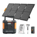 Togo Power ポータブル電源 ソーラーパネル ソーラー式温湿度計 セット 560Wh/175000mAh 定格出力600W 純正弦波50Hz/60Hz対...