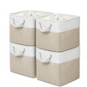 MiyabiLife 収納ボックス 収納バスケット 収納かご 4個セット 幅28×奥行28×高さ28cm 巾着式ふた付き 折りたたみ 大容量 収納ケース おしゃ...