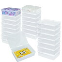 RILIHII【24個/セット 】10x7x3cmプラスチック 小物入れ ケース トランプカードデッキボックス 透明 収納 小物収納ケース 詰め替え容器 蓋付き...
