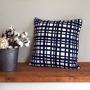 スタイルデコール(STYLE Decor) クッションカバー 45×45cm 北欧 おしゃれ かわいい 2枚セット 綿100% ネイビー チェック シンプル W3502500