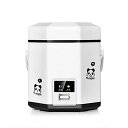 Longem 小型炊飯器 0.5-1.5合 一人暮らし用 コンパクト 200W 小電力 省エネ 洗いやすい ミニ炊飯器 蒸し 保温機能付き ワンタッチ操作 多機能炊飯器 お米 おかゆ ケーキ スープ ライスクッカー 車