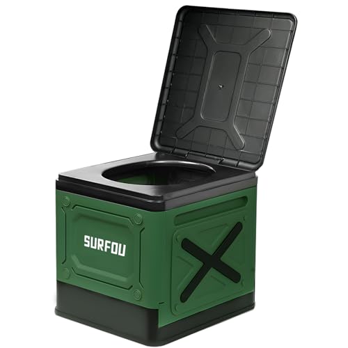 SURFOU 簡易トイレ 折り畳み 携帯トイレ ポータブルトイレ耐荷重150KG 収納バッグ付き 防災グッズ 災害用 非常用 キャンプ/テント/車載/登山/アウトドア用 組み立て簡単 災害グッズ 仮設 緊急