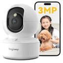 【カラー暗視・5GHz/2.4GHz Wi-Fi両対応】 ペットカメラ 見守りカメラ 防犯カメラ 室内 2K BoyKeep ワンタッチ双方向通話 360°パンチルト モーション検知 自動追跡 監視カメラ ペットモニター 家庭
