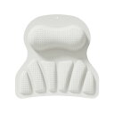 Guluto バスピロー お風呂枕 お風呂 まくら 頭 首 背中 肩 サポー お風呂グッズ 防水 滑り止め 強く吸盤付け 丸洗い可能 フック付 マッサージ リラックスに最適 バスグッズ スパギフト (ホワイ