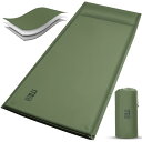 1TG Tactical インフレーターマット 200X70cm 枕付き キャンプ マット 20秒自動膨張 25D高反発スポンジ 柔らかい TPU 防水 低騒音 エアーマット 寝心地 車中泊マット 折り畳み 連結可能 耐久 軽量 テ