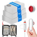 Vacbird 旅行用圧縮袋 衣類圧縮袋 掃除機不要 USB電動ポンプ付き 圧縮袋 衣類 収納 15枚 40×40cm×5/ 40×50cm×5 /40×60 cm×5 服 圧 縮 袋 高密封性 節約スペース 真空袋 防水 防塵 防臭 カビ対策 再利用