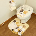 トイレマット セット 5点 吸着タイプ トイレ デコール にゃんこ 猫 消臭 ステッカー ねこ 5点セット ファンディット アニマル