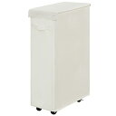 UZENN 60L スリム ランドリーバスケット 蓋付き キャスター付き 洗濯カゴ 折りたたみ 収納 ランドリーボックス 防水コーティングラミーコットン (ベージュ キャスター付き)