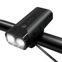 Vidafelic 自転車 ライト 4000mAh大容量 600ルーメン USB充電式 高輝度 6種調光モード IPX6防水 防振 自転車用ヘッドライト 懐中電灯 停電対応 地震対策 登山 夜釣り 日本語説明書付き (4000mAh 600ルー