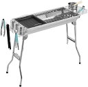 バーベキューグリル大型 BBQ 屋外ステンレス鋼バーベキューグリルバーベキューカーボングリルポータブル折りたたみバーベキューグリル組み立て不要 屋外用木炭ポータブルグリル 家庭用