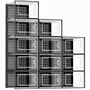 Kuject12個セットシューズボックス 多層積み重ね可能 収納ボックス シューズラック 靴棚 玄関収納 下駄箱 大容量シューズケース(ブラック)Space S...
