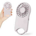 【mochizukistore】ハンディファン 手持ち 携帯扇風機 【超軽量薄型・強力静音送風】 3段階風量調節 カラビナ付き USB充電式 Type-C ミニ...