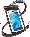 TORRAS スマホ 防水ケース 【2025新型!両面高機能】IPX8完全防水 水中タッチ対応 浮く設計 お風呂/海/プール/温泉対応 7インチiPhone用 高透過率画面 顔認証 両手解放 ストラップ付き 携帯ケース