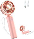 Hssio 携帯扇風機 ハンディファン 手持ち扇風機 充電式USB扇風機 3段階風量調節 Type-c充電式 持ち運び便利 静音 折り畳み式 超軽量 小型 強風 花火大会 熱中症対策 ライブに適用 ストラップ付