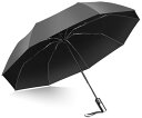 折りたたみ傘 晴雨兼用 日傘 メンズ 完全遮光 UVカット UPF50+ ワンタッチ自動開閉 折り畳み傘 大きいサイズ 超撥水 雨晴れ兼用 丈夫 耐風グラスファ...