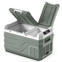 【2025最新】Alpicool 車載冷蔵庫 2室 23L ポータブル冷蔵庫 独立温度制御 2フタ開き 大容量 急速冷凍 -20℃〜20℃ 静音 3WAY電源対...