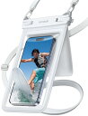 【小物収納ポケット付き】 スマホ 防水 ケース Lamicall : IPX8 海 プール ダブルパック すまほ ぼうすい バッグ カバー ポーチ 水中 撮影 顔認証 通話 スマフォ アイホン 携帯 けいたい 首かけ