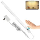 SOAIY LED キッチンライト 40cm バーライト タッチレス センサーライト 非接触 ACアダプター付き 無段階調光 手元灯 流し元灯 台所 棚下 間接照明 工事不要 (電球色)