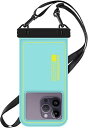 「水に浮く・スポンジ」スマホ 防水ケース LILIYYA:IPX8認証 お風呂 完全防水 携帯 スマホケース すまほ ぼうすい バッグ カバー ポーチ 顔認証 水中撮影 両手解放 ストラップ付き 海 プール