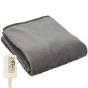 ライフジョイ 電気毛布 敷き 140×80cm グレー 洗える フランネル 省エネ ふわふわ JCA552H