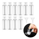 10個トラベルボトル 小分け ボトル 旅行 プラスチック 30ml/50ml 容器 空ボトル 詰替 用 透明 無色 ちょうのふた キャップ 化粧水 精油小分け ...