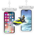 【新設計・2枚セット】 スマホ 防水ケース IPX8 完全防水スマホケース 首かけ 両用 指紋認証/顔認証対応 タッチ可能 ストラップ付き iPhone/Android各種スマホ対応 携帯防 水ケース 気密性 水中
