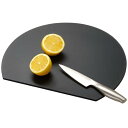 アイメディア(Aimedia) まな板 丸いまな板 食洗機対応 35×29cm ブラック 耐熱エラストマー D型 かまぼこ型 抗菌 カッティングボード 柔らかい...