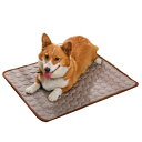 ペットマット ひんやり クールマット 接触冷感 冷却 涼感 接触冷感 洗える 冷感マット 犬 猫 (M: 60x50cm) (ブラウン)