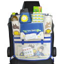 MareGooDs シートバックポケット 車 収納ポケット ドリンクホルダー ティッシュ 子供用 車内収納袋 助手席 収納 荷物入れ 防汚 (ブルー)