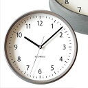 KATOMOKU muku clock 4 グレー km-57GRRC 掛け時計 連続秒針 直径30.6cm (電波時計)