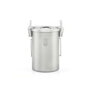 KEITH チタン キャンプ 調理鍋 チタン 炊飯器 旅行 ピクニック 調理器具 900ml (Sliver(KEITH-Ti6300))