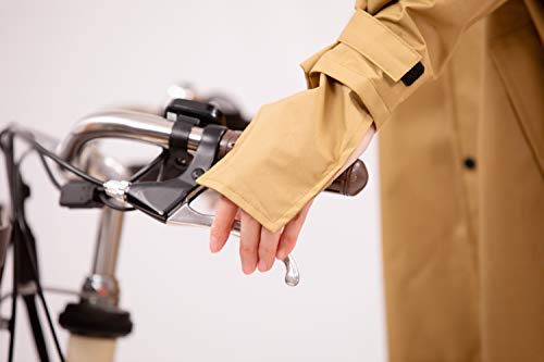 [ピラルク] レインポンチョ サイクルモード ハイポンチョ 撥水 防水 オリーブ Free Size