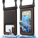 UNBREAKcable スマホ 防水ケース【水に浮く】IPX8認証 密封 顔認証 水中撮影 通話 画面操作 タッチ快適 iPhone 15 14シリーズ 13 12 mini 11 Pro Max X XR XS SE 8 7 Plus Android 7.0インチ以下対応 水泳 海水浴 釣
