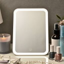 PRIDEMII LED タブレット型女優ミラー 【iPadサイズ・大容量バッテリー・多機能】 LEDライト 明るさ無段階調光 3色モード USBタイプC充電対応 化粧鏡 卓上ミラー 折立ミラー