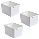 収納ボックス Binbinjoy 収納ケース ポリプロピレン 収納バスケット 収納カゴ 取っ手付き プラスチック 小物入れバスケット 25*19*15cm 文房...