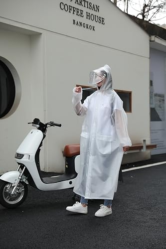 [CITER] レインコート メンズ レディース 2025新型 二重透明レインバイザー 自転車 リュック対応 レインウェア レインポンチョ カッパ ロング丈 大きいサイズ 雨合羽 通学 防水 防風 超撥水 雨