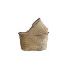 シーグラスかごバスケット (Sサイズ) かご 籠 カゴバスケット picnic basket 収納 持ち手 シーグラス ハンドル 荷物入れ 洗濯かご リビング収納 ピクニック バスケット おしゃれ オーバル SGA-202S