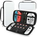 HEYSTOP【Switch ケース /Switch 有機elモデル対応】Switch 有機el ケース 保護カバー ゲームカード収納 防塵 防汚 防水 耐衝撃 全面保護型 持ち運び便利 大容量 収納バッグ バレンタインデー プレゼ