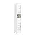 SoBuy 隙間収納 洗面所用キャビネット ランドリーラック スリム 幅32cm*奥行30cm*高さ170cm 引き出し付き 北欧風 洗面所 収納 すきま収納 ランドリー収納 食器棚 脱衣所 収納 (FRG236-W/ホワイト)