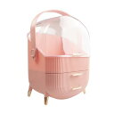 化粧品収納ボックス 大容量 メイクボックス 持ち運び 可愛い 三段式 コスメ収納 引き出し 化粧品 収納 おしゃれ コスメボックス メイク道具 コスメボックス ブラシホルダー付き 蓋付き 立