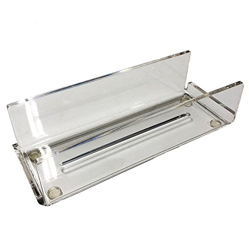 センコー サリナ ボトルスタンド 洗面品収納 約22.5×8.7×高6.3cm クリア モダンなプランツ柄 54800