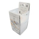 くつした整理カップ クリアー Mサイズ(7.4×7.4×高さ8cm) 3個入
