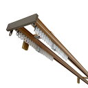 装飾カーテンレール スクエア 1.2~2.0m (ダブルタイプ, 木目ナチュラル)