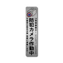 カメラ監視中 防犯ステッカー 縦型 ヘアライン マット W35mmxH150mm 屋内 国内生産 屋外 耐水 侵入防止 耐候 耐光 セキュリティーステッカー カメラ監視中 ダミーカメラ 24時間監視 シール (